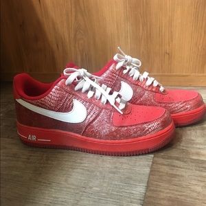 Red Nike Air Force One